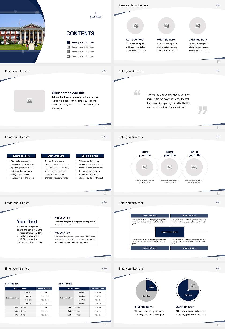 Bluefield College Course/Courseware Creation PPT Template16:9 ratio PPT effect preview image2