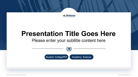 Bethany Theological Seminary National Scholarship Defense PPT Template