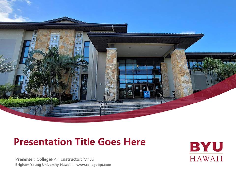 Brigham Young University-Hawaii Course/Courseware Creation PPT Template4:3 ratio PPT effect preview image5
