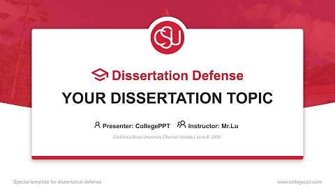 California State University-Channel Islands Graduation Thesis Defense PPT Template