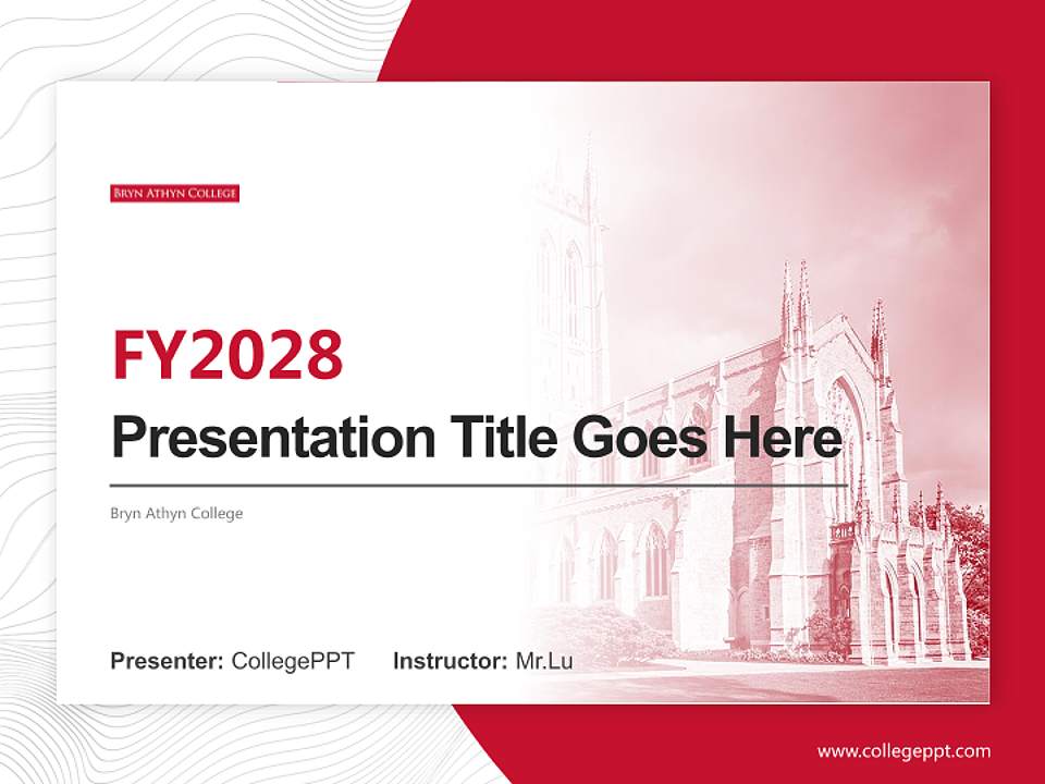 Bryn Athyn College Academic Presentation/Research Findings Report PPT Template4:3 ratio PPT effect preview image5