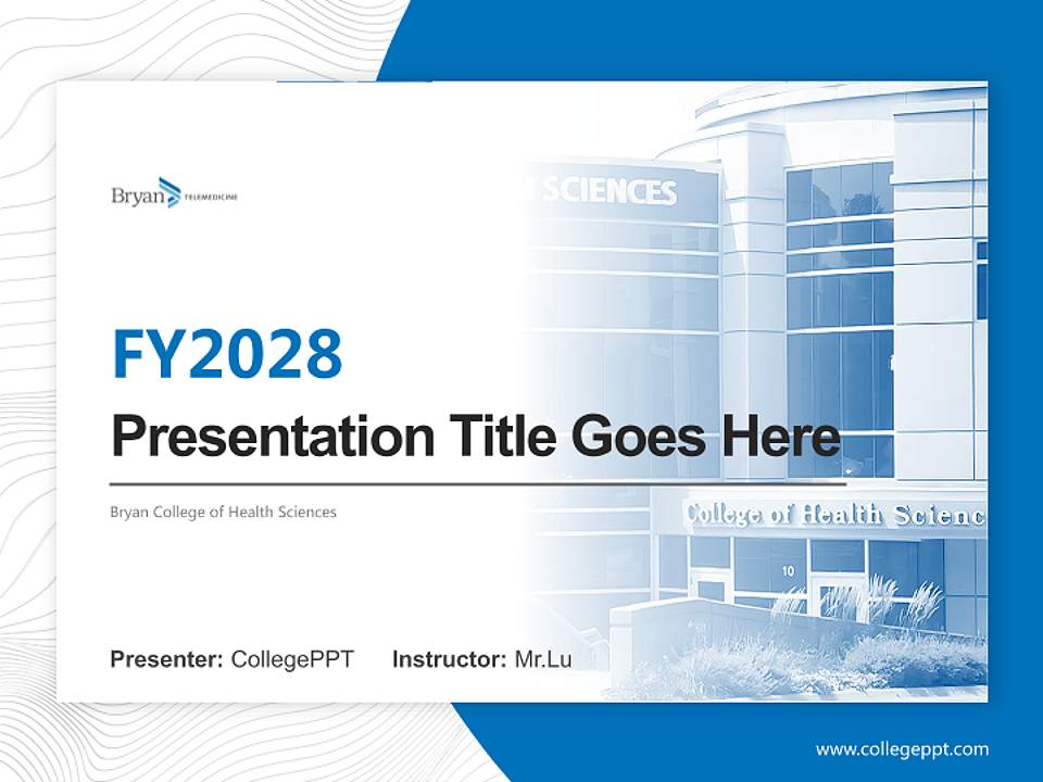 Bryan College of Health Sciences Academic Presentation/Research Findings Report PPT Template4:3 ratio PPT effect preview image5