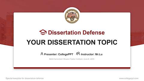 Beth Hamedrash Shaarei Yosher Institute Graduation Thesis Defense PPT Template