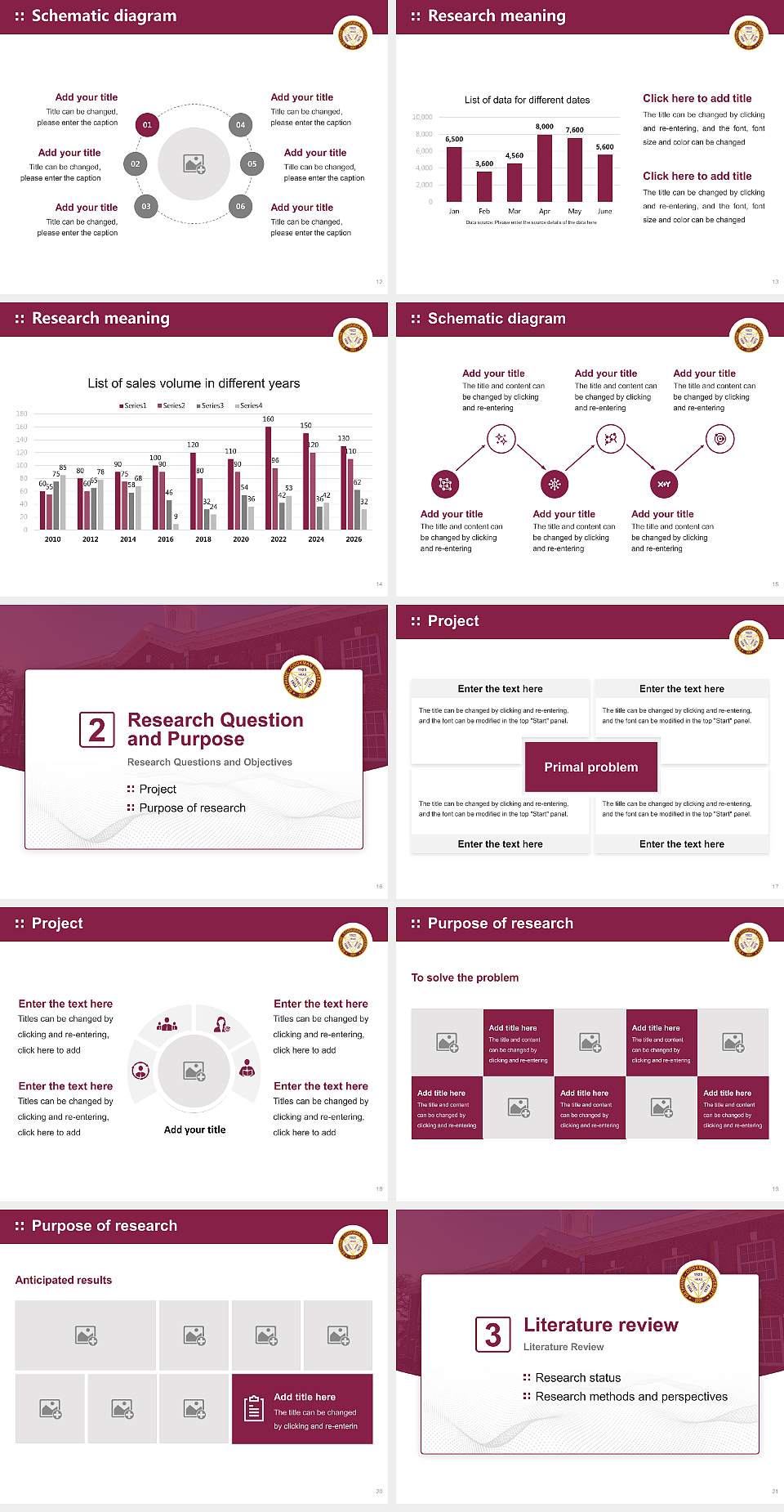 Bethune-Cookman University Graduation Thesis Defense PPT Template4:3 ratio PPT effect preview image3