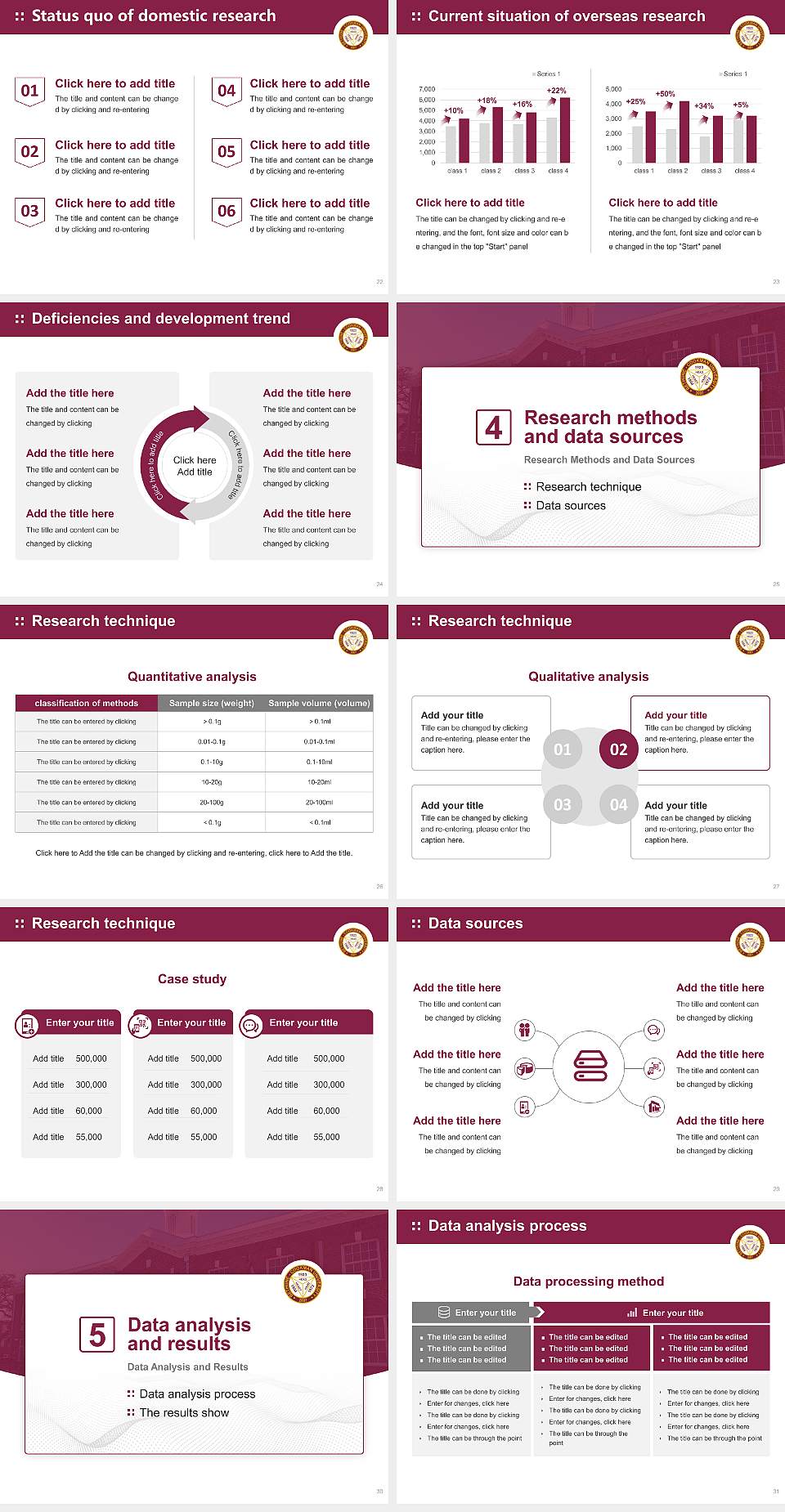 Bethune-Cookman University Graduation Thesis Defense PPT Template4:3 ratio PPT effect preview image4