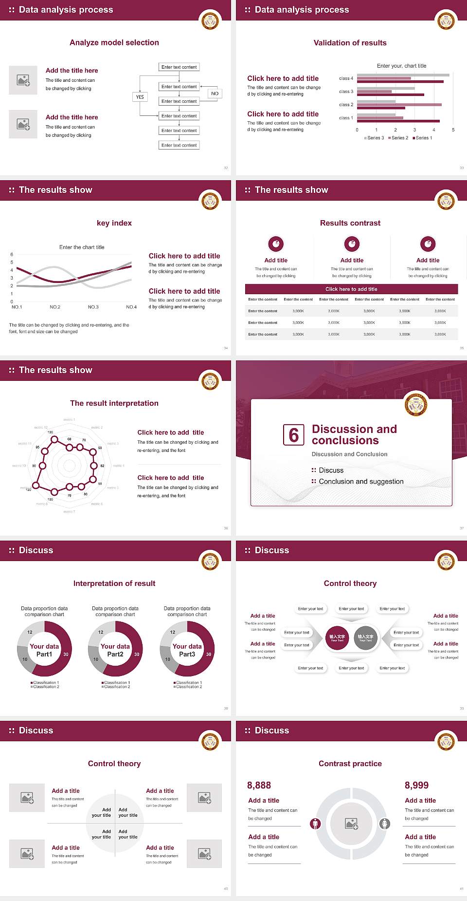 Bethune-Cookman University Graduation Thesis Defense PPT Template4:3 ratio PPT effect preview image5