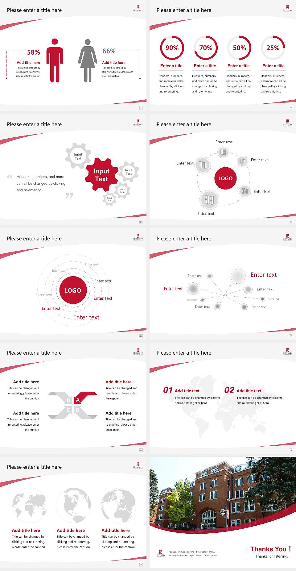 Bethany Lutheran College Course/Courseware Creation PPT Template4:3 ratio PPT effect preview image4