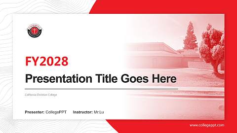 California Christian College Academic Presentation/Research Findings Report PPT Template