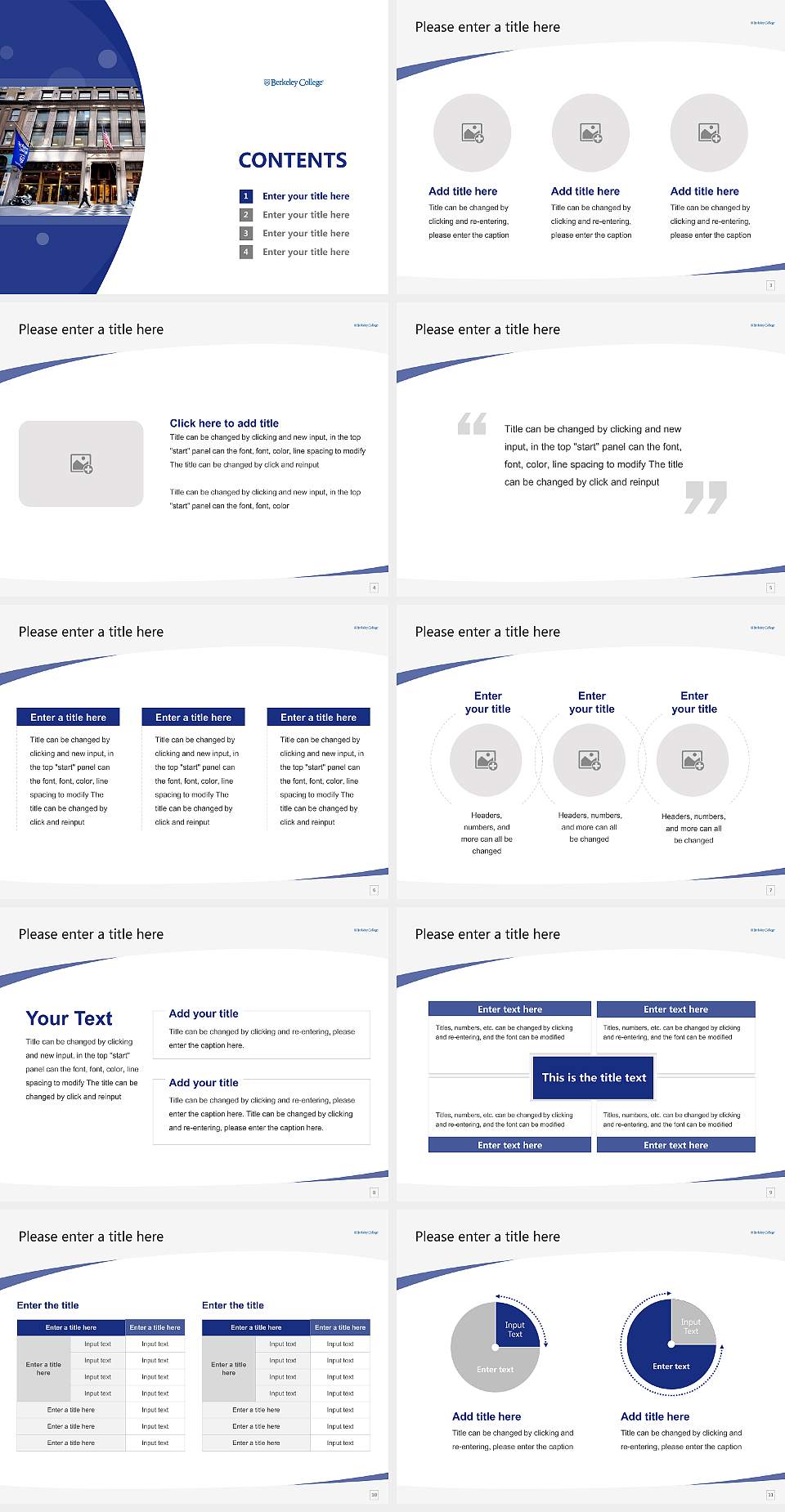 Berkeley College-New York Course/Courseware Creation PPT Template4:3 ratio PPT effect preview image2