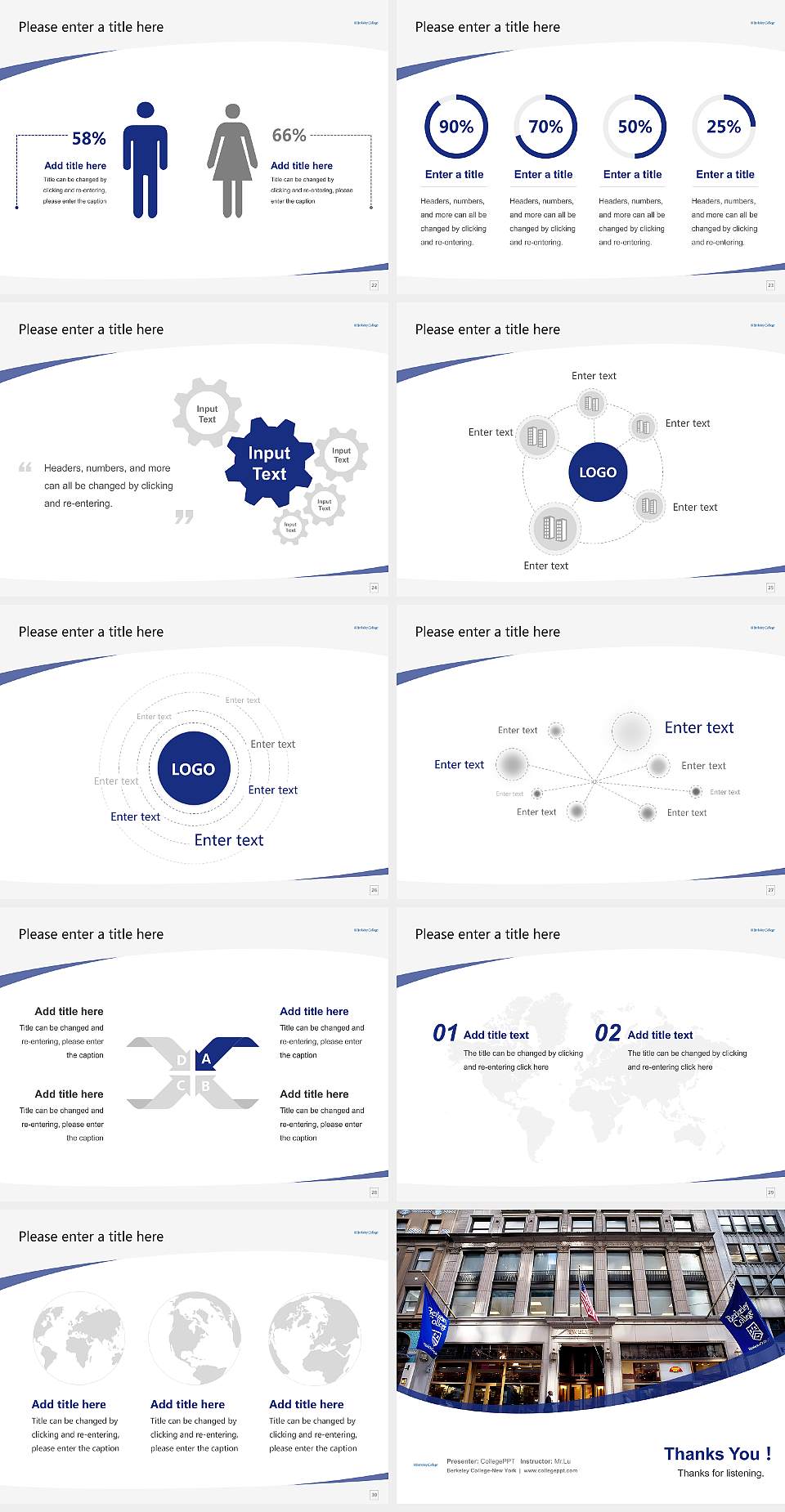 Berkeley College-New York Course/Courseware Creation PPT Template4:3 ratio PPT effect preview image4