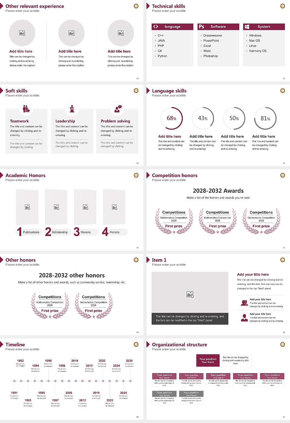 Bethune-Cookman University Resume PPT Template16:9 ratio PPT effect preview image3