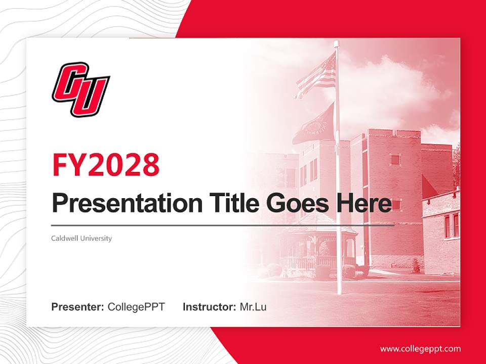 Caldwell University Academic Presentation/Research Findings Report PPT Template4:3 ratio PPT effect preview image5