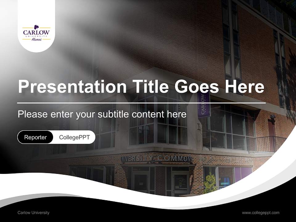 Carlow University Lecture Sharing and Networking Event PPT Template4:3 ratio PPT effect preview image4