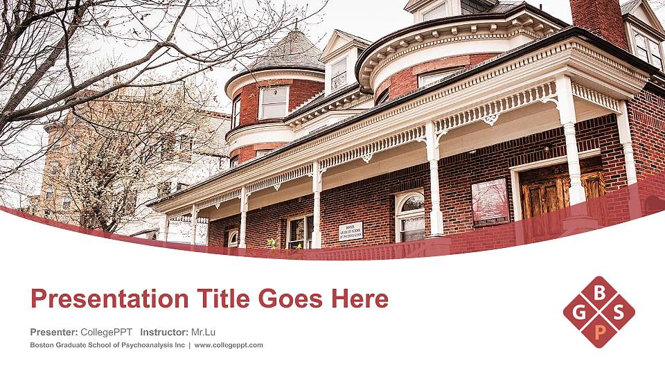 Boston Graduate School of Psychoanalysis Inc Course/Courseware Creation PPT Template16:9 ratio PPT effect preview image
