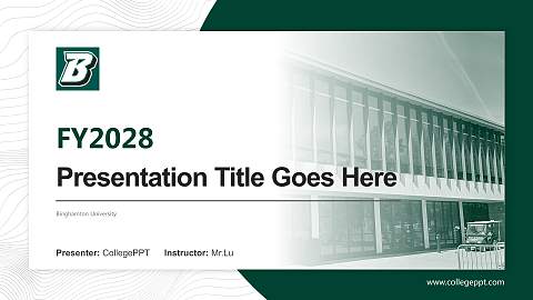Binghamton University Academic Presentation/Research Findings Report PPT Template