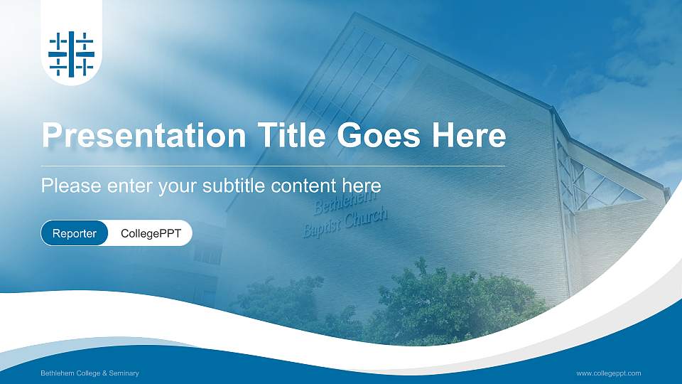 Bethlehem College & Seminary Lecture Sharing and Networking Event PPT Template16:9 ratio PPT effect preview image