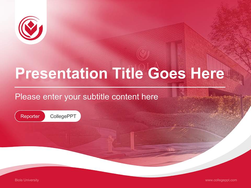 Biola University Lecture Sharing and Networking Event PPT Template4:3 ratio PPT effect preview image4