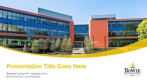 Bowie State University Course/Courseware Creation PPT Template