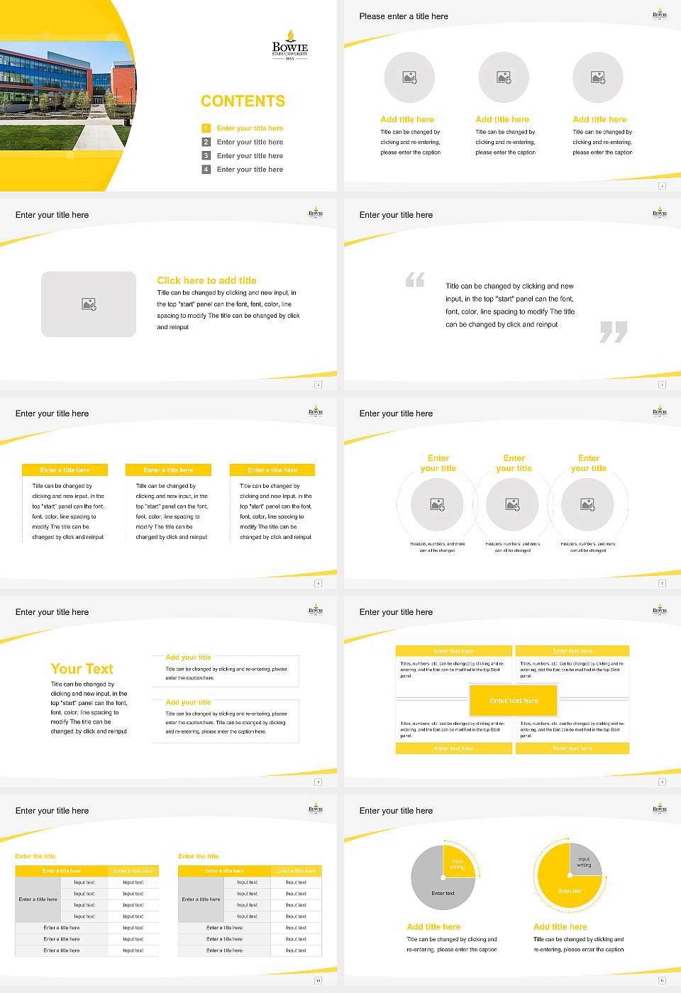 Bowie State University Course/Courseware Creation PPT Template16:9 ratio PPT effect preview image2