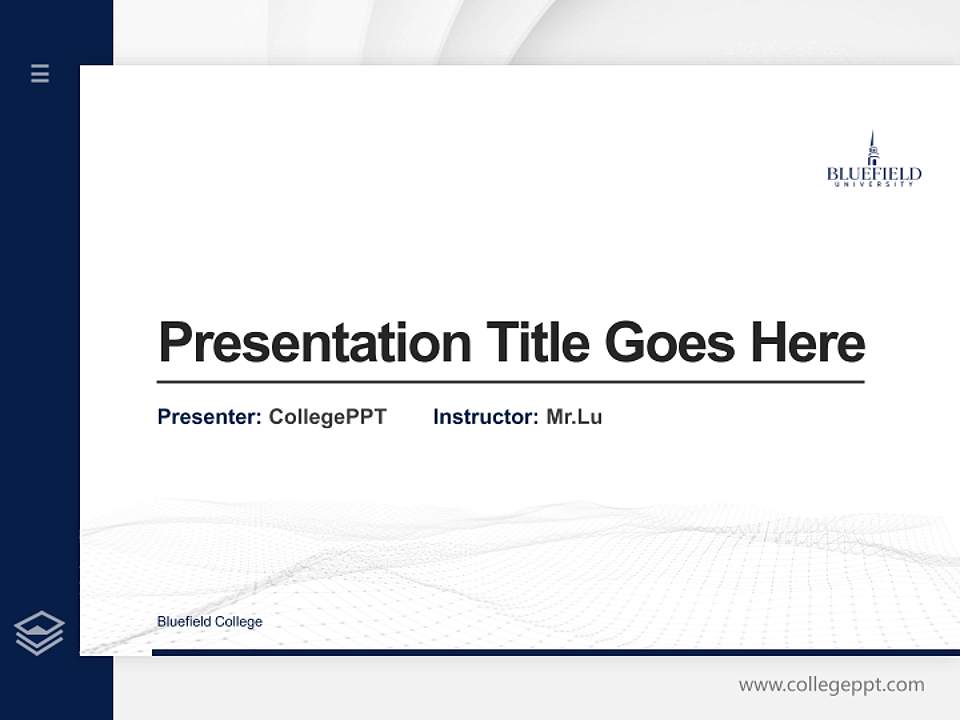 Bluefield College Thesis Proposal/Graduation Defense PPT Template4:3 ratio PPT effect preview image5