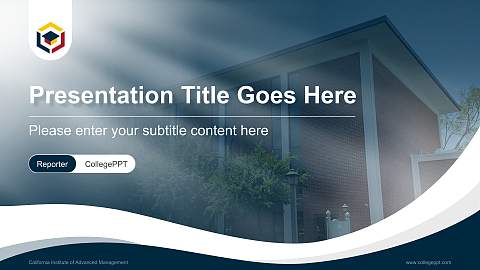 California Institute of Advanced Management Lecture Sharing and Networking Event PPT Template