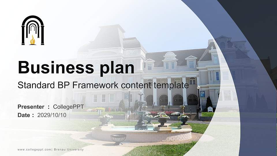 Brenau University Competition/Entrepreneurship Contest PPT Template16:9 ratio PPT effect preview image