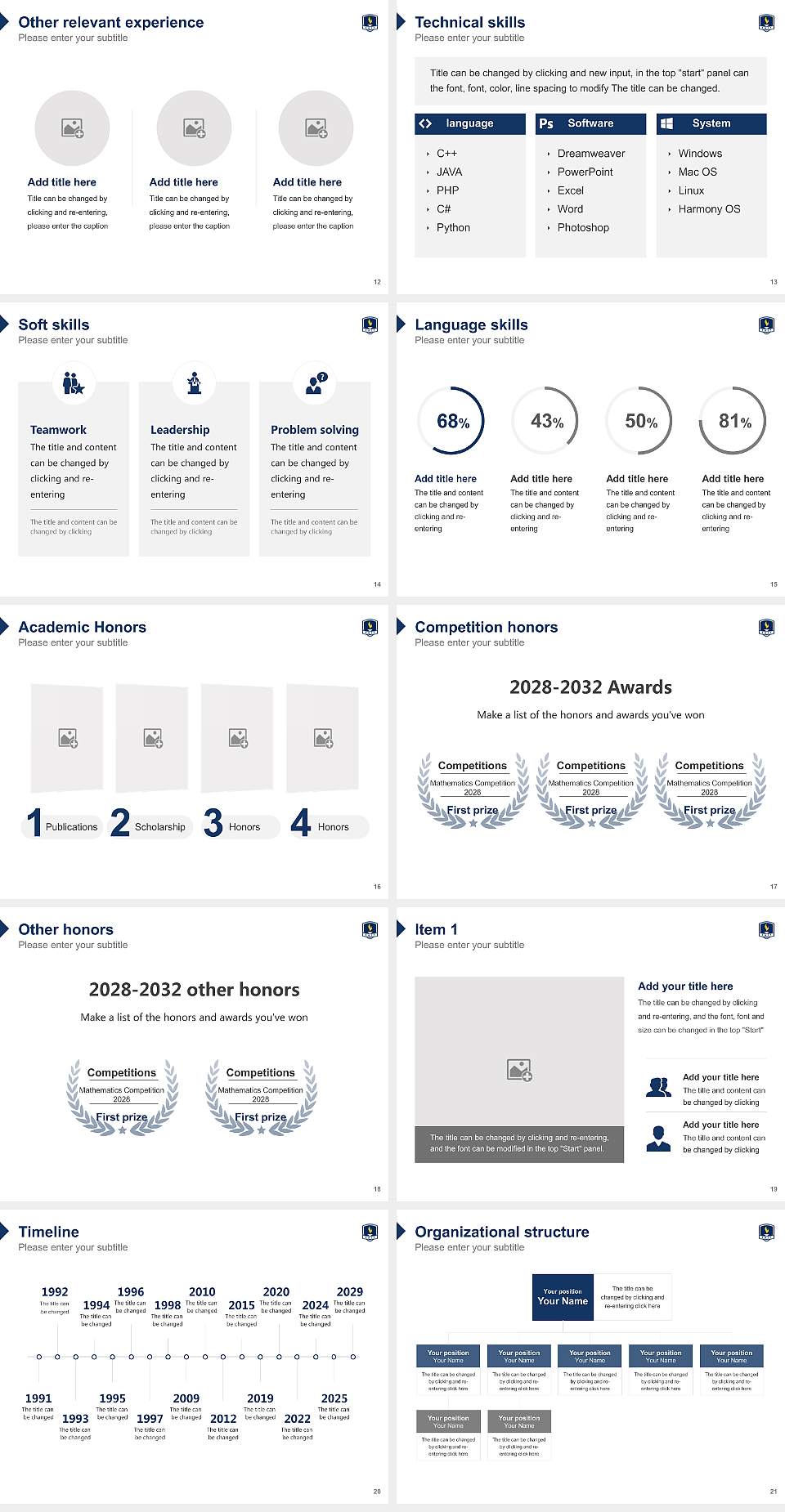 Bethel University Resume PPT Template4:3 ratio PPT effect preview image3