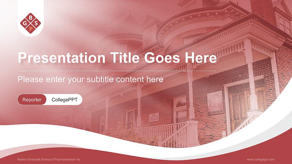 Boston Graduate School of Psychoanalysis Inc Lecture Sharing and Networking Event PPT Template16:9 ratio PPT effect preview image