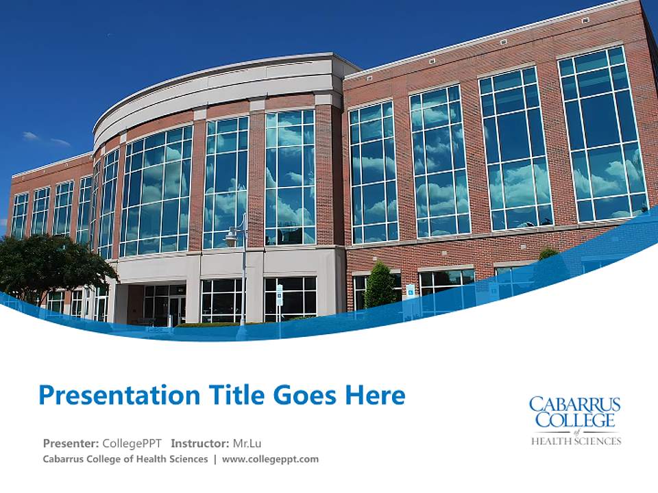 Cabarrus College of Health Sciences Course/Courseware Creation PPT Template4:3 ratio PPT effect preview image5