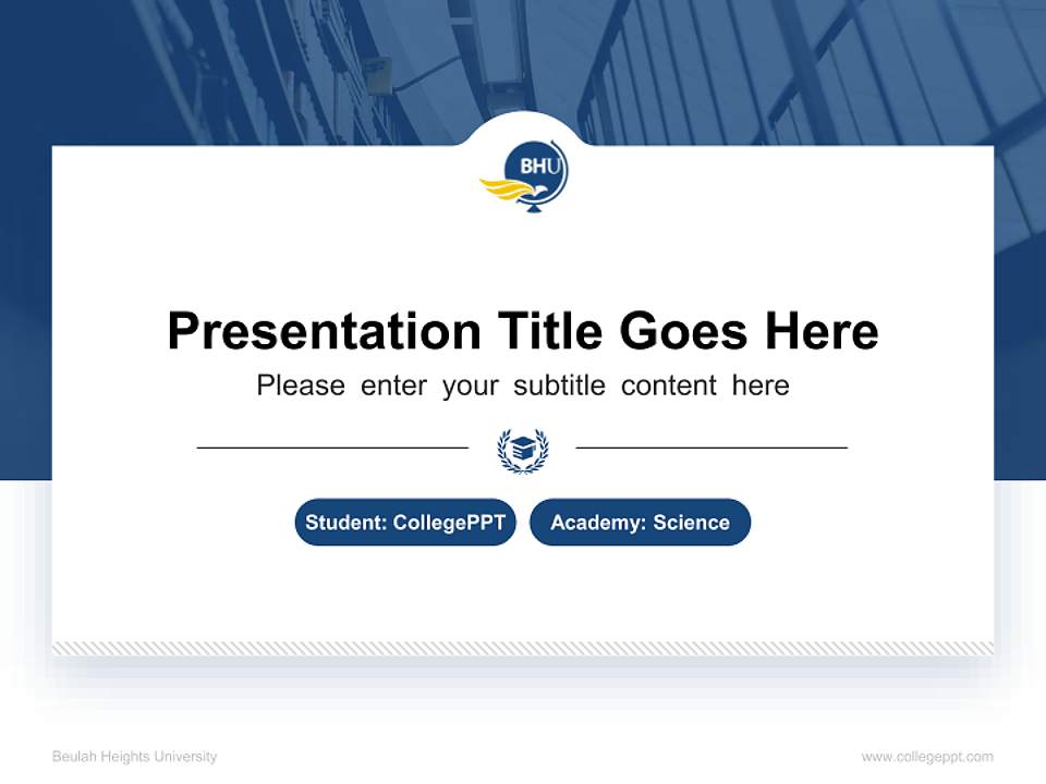 Beulah Heights University National Scholarship Defense PPT Template4:3 ratio PPT effect preview image4