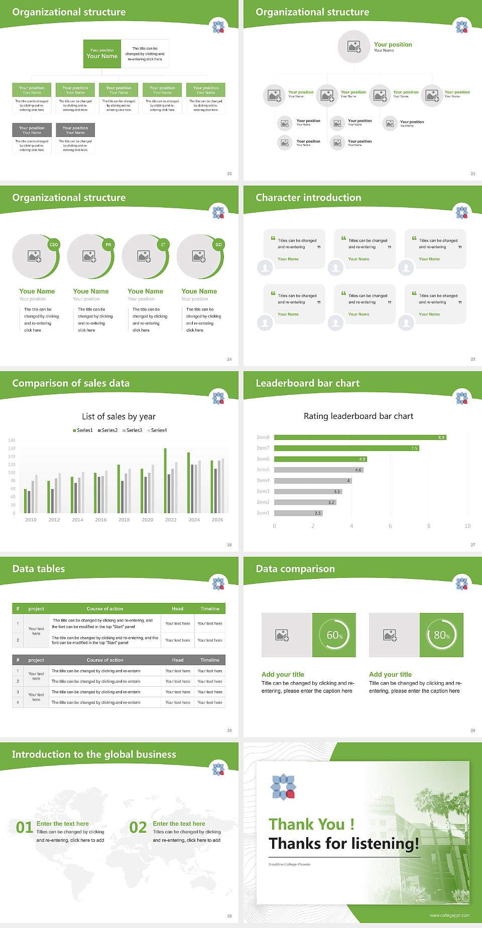 Brookline College-Phoenix Academic Presentation/Research Findings Report PPT Template4:3 ratio PPT effect preview image4