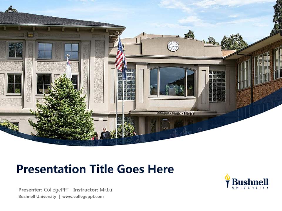 Bushnell University Course/Courseware Creation PPT Template4:3 ratio PPT effect preview image5