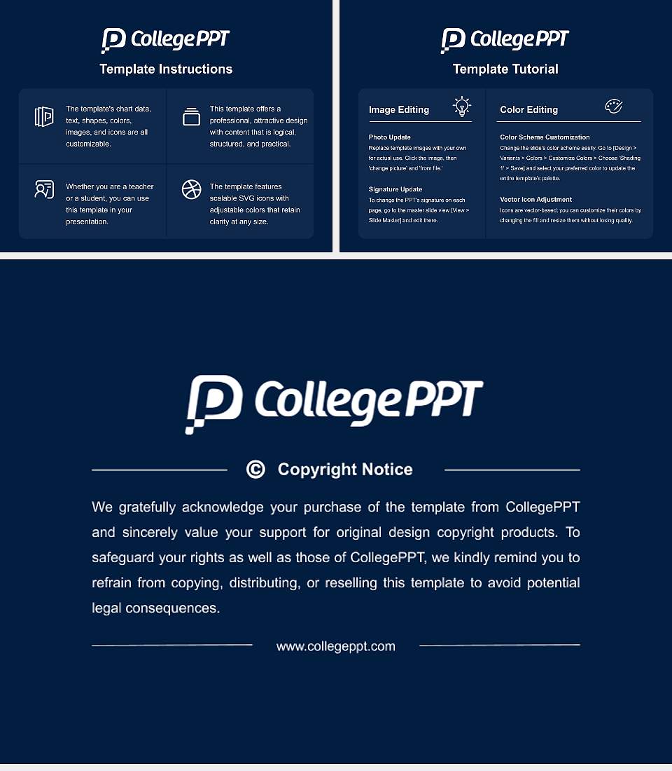 Bushnell University Course/Courseware Creation PPT Template4:3 ratio PPT effect preview image5