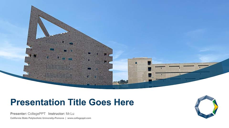 California State Polytechnic University-Pomona Course/Courseware Creation PPT Template16:9 ratio PPT effect preview image