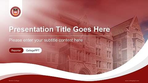 Boston College Lecture Sharing and Networking Event PPT Template