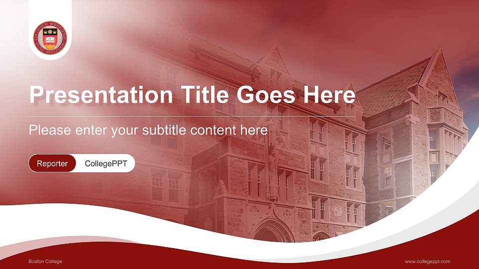 Boston College Lecture Sharing and Networking Event PPT Template16:9 ratio PPT effect preview image