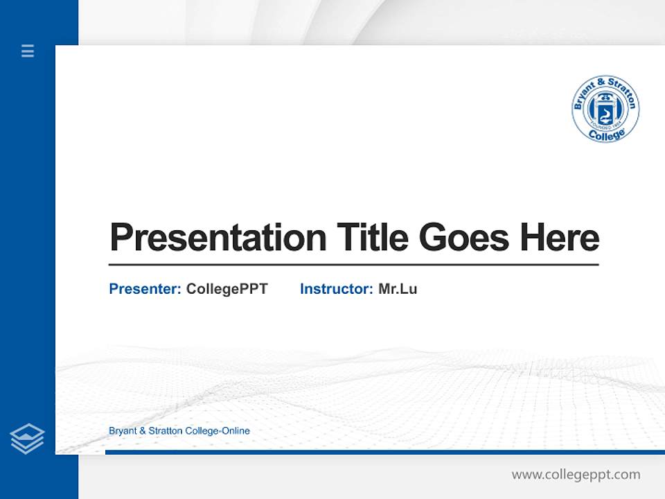 Bryant & Stratton College-Online Thesis Proposal/Graduation Defense PPT Template4:3 ratio PPT effect preview image5