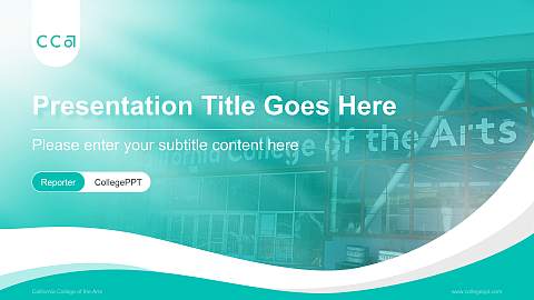 California College of the Arts Lecture Sharing and Networking Event PPT Template