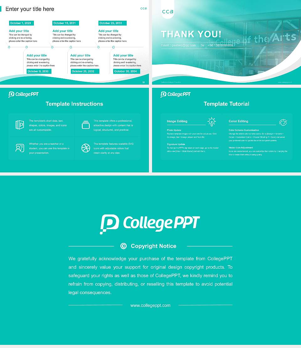 California College of the Arts Lecture Sharing and Networking Event PPT Template16:9 ratio PPT effect preview image4