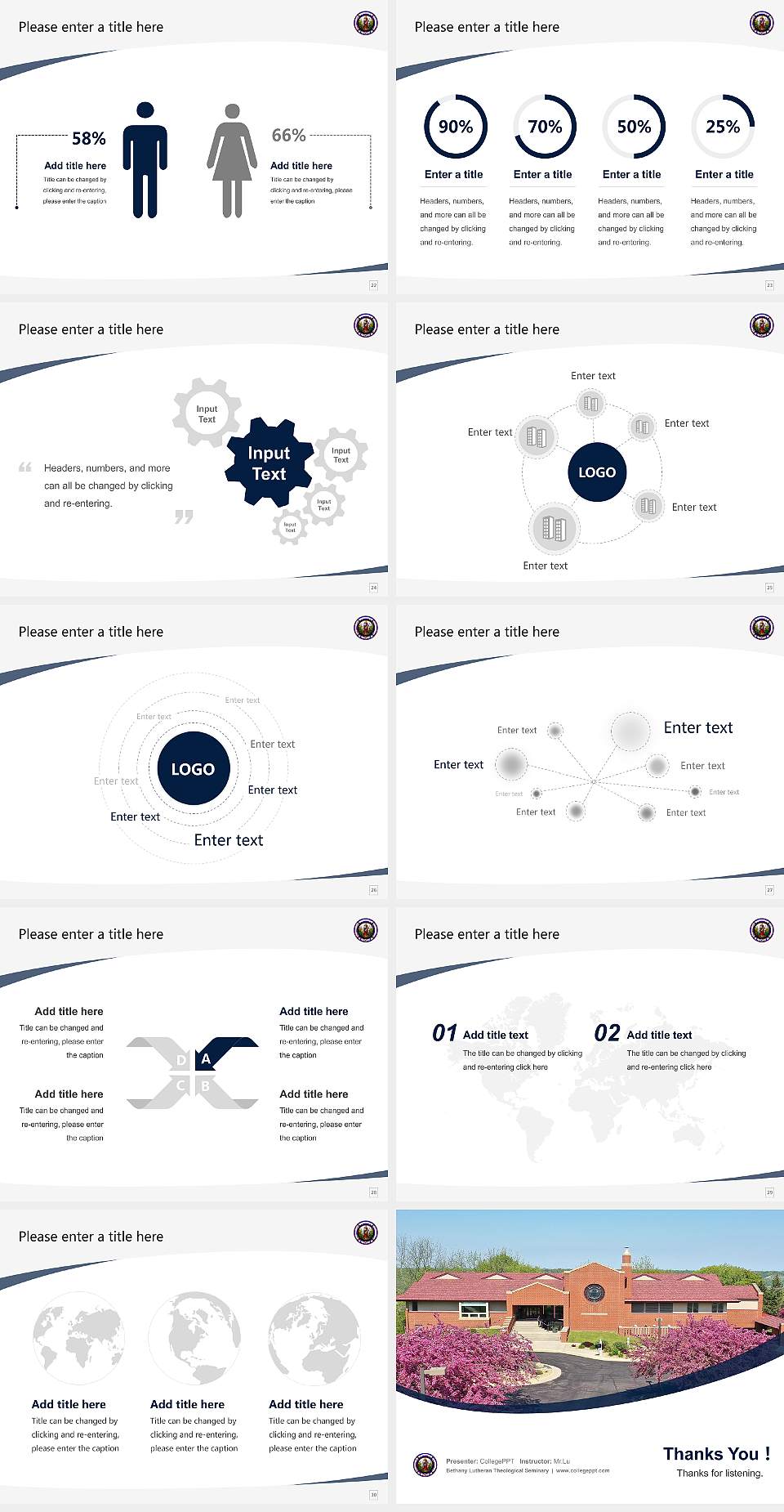 Bethany Lutheran Theological Seminary Course/Courseware Creation PPT Template4:3 ratio PPT effect preview image4