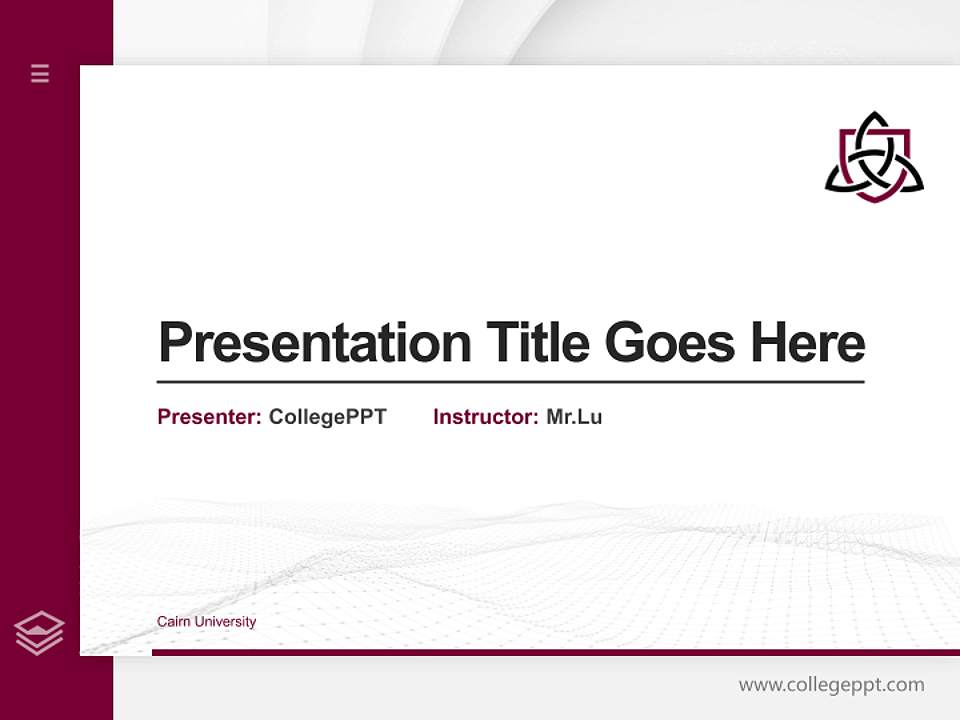 Cairn University Thesis Proposal/Graduation Defense PPT Template4:3 ratio PPT effect preview image5