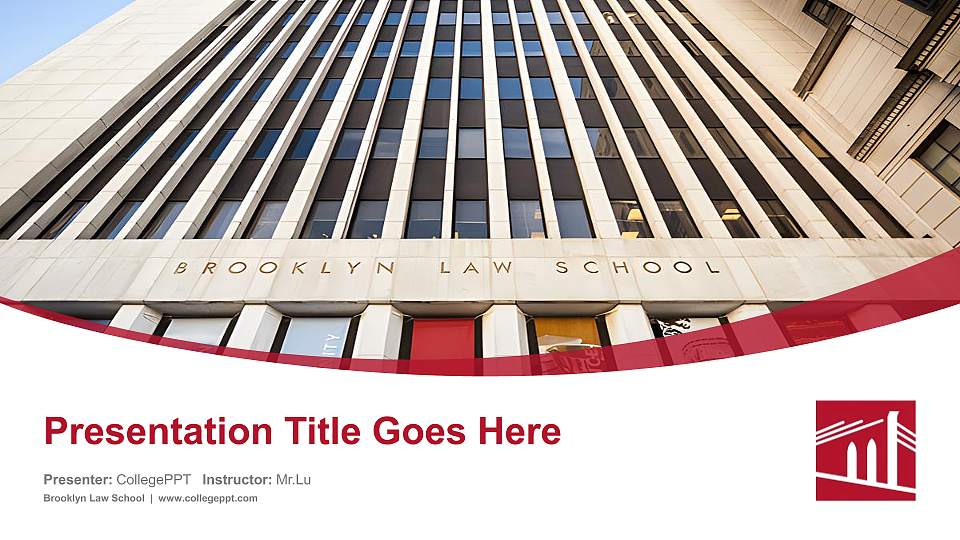Brooklyn Law School Course/Courseware Creation PPT Template16:9 ratio PPT effect preview image