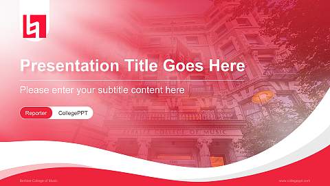 Berklee College of Music Lecture Sharing and Networking Event PPT Template