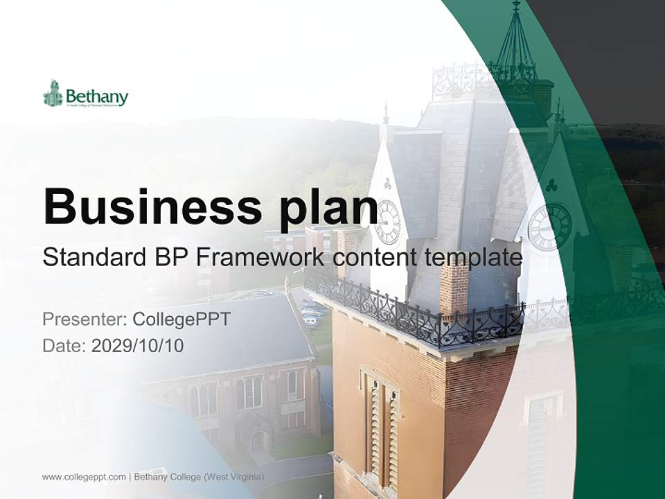 Bethany College (West Virginia) Competition/Entrepreneurship Contest PPT Template4:3 ratio PPT effect preview image9