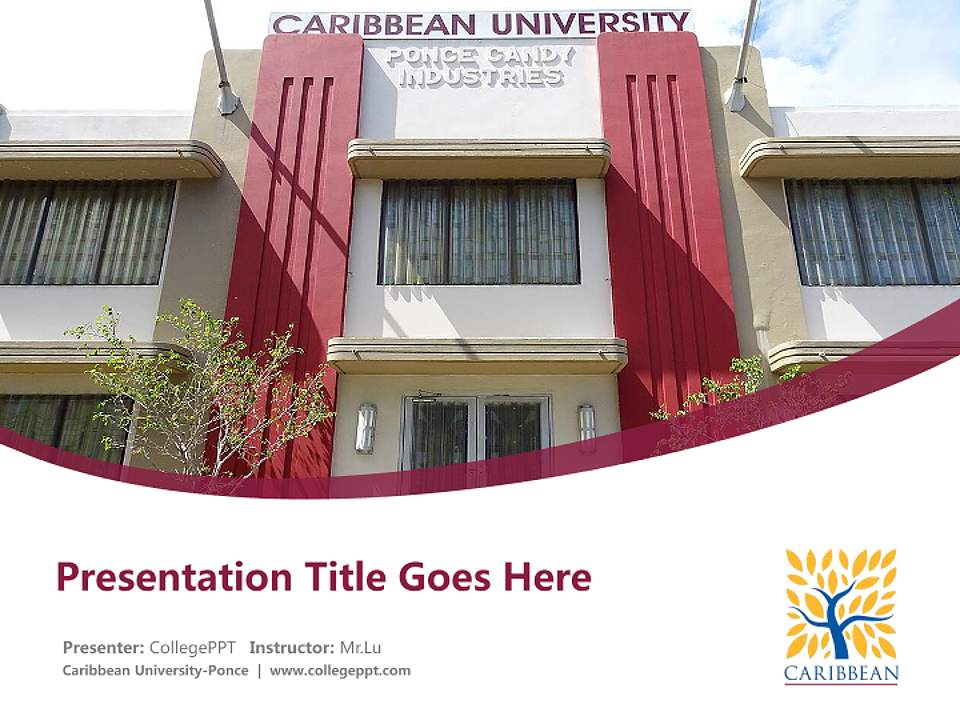Caribbean University-Ponce Course/Courseware Creation PPT Template4:3 ratio PPT effect preview image5