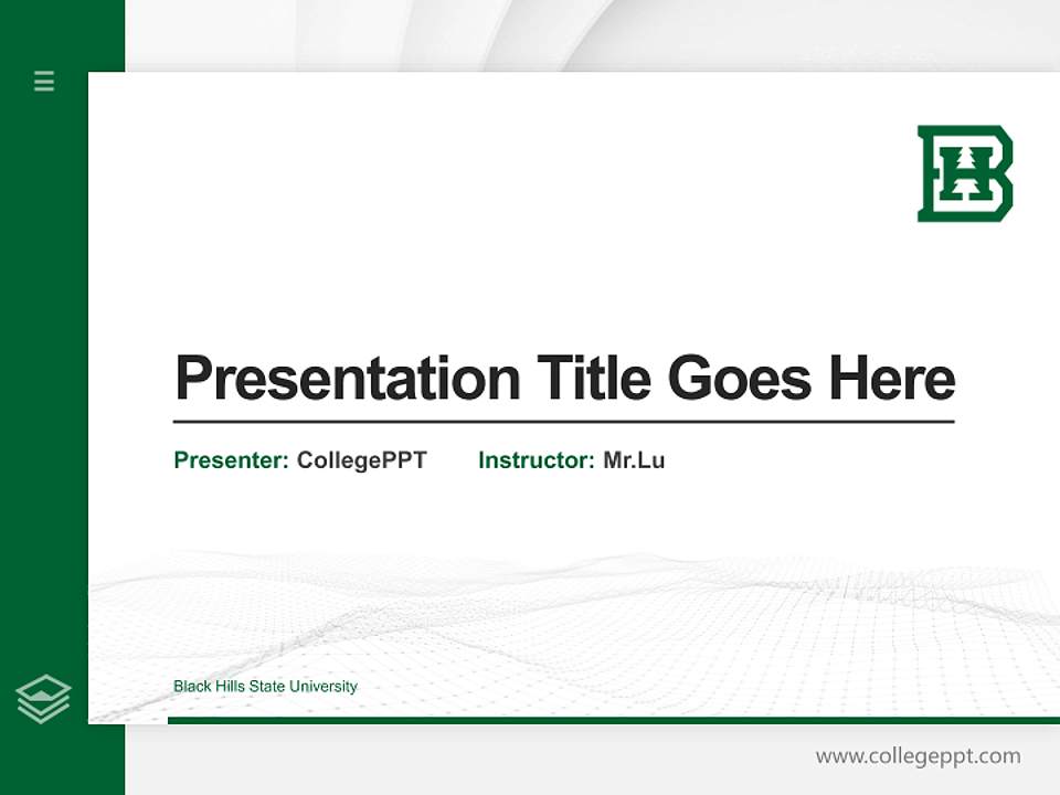 Black Hills State University Thesis Proposal/Graduation Defense PPT Template4:3 ratio PPT effect preview image5