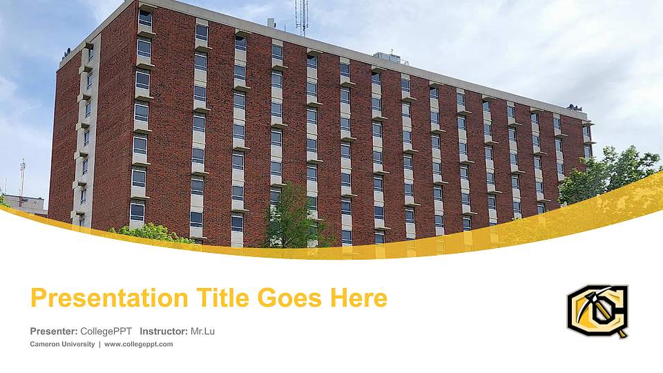 Cameron University Course/Courseware Creation PPT Template16:9 ratio PPT effect preview image