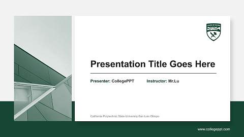 California Polytechnic State University-San Luis Obispo General Purpose PPT Template
