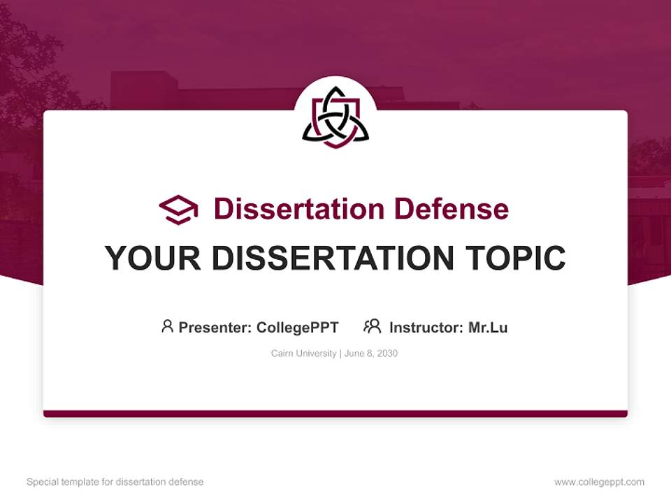 Cairn University Graduation Thesis Defense PPT Template4:3 ratio PPT effect preview image7