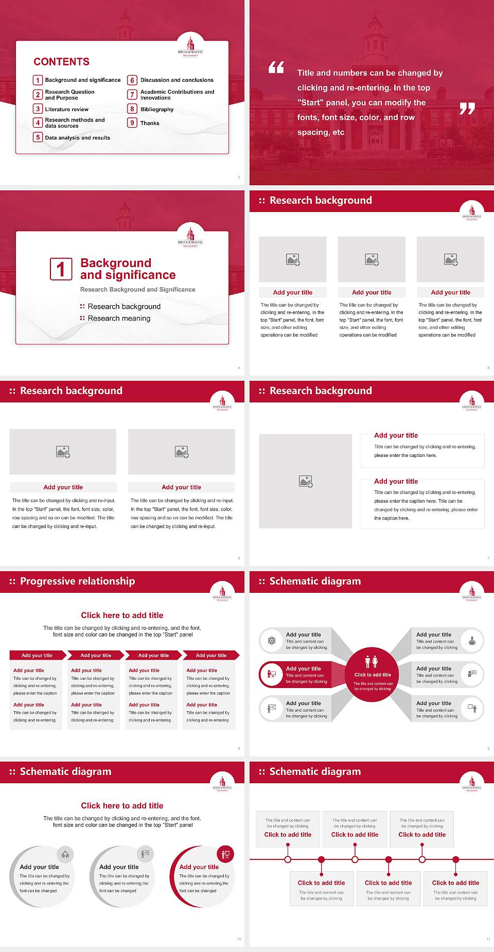 Bridgewater State University Graduation Thesis Defense PPT Template4:3 ratio PPT effect preview image2